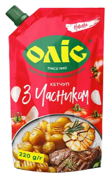 Кетчуп з часником Оліс 220 г